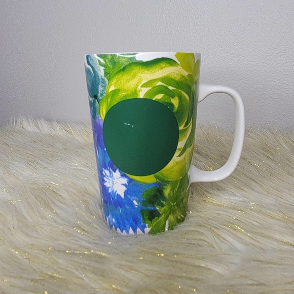 Starbucks Green blue Floral Dot Collection 2014 - Picture 1 of 5